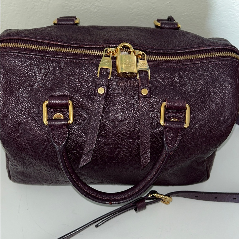 Louis Vuitton empreinte 25 bandouliere speedy crossbody strap, lock & keys - Picture 6 of 16